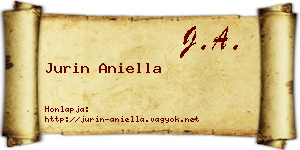 Jurin Aniella névjegykártya